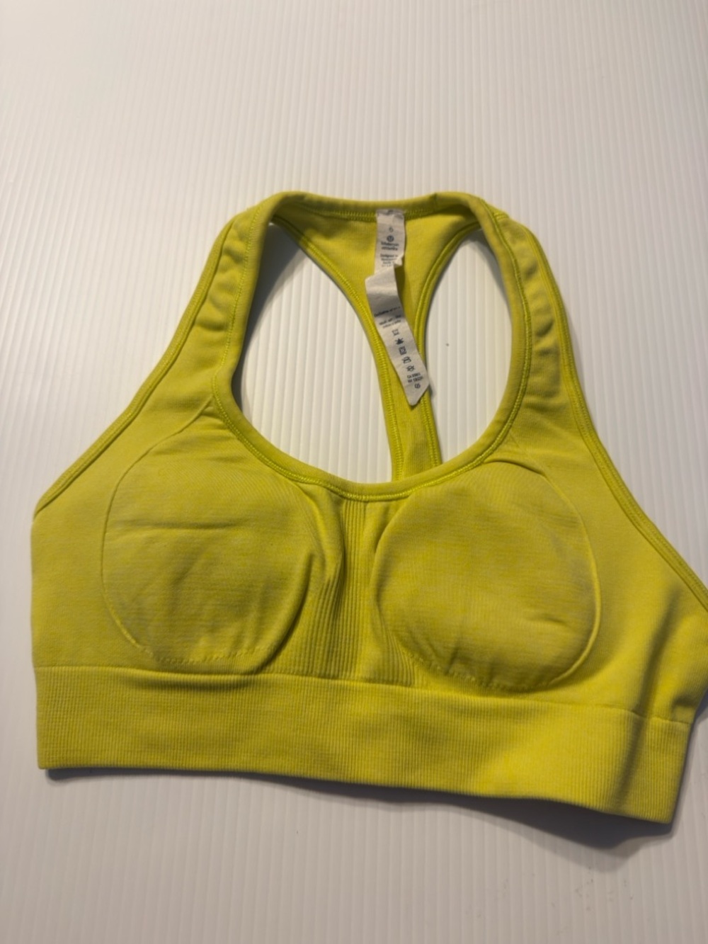 lululemon athletica Yellow Racerback Sports Bra